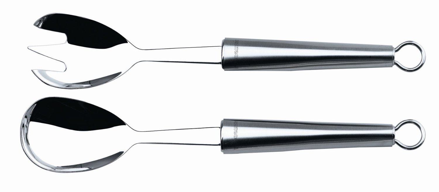Couverts à salade Shadow en Inox Noir - Louches, spatules