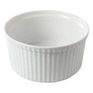 Moule à tarte rond en porcelaine blanche (2ème choix)