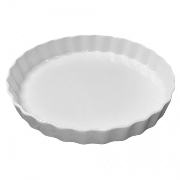 Moule à tarte en porcelaine - Diamètre 20,5 cm - Blanc