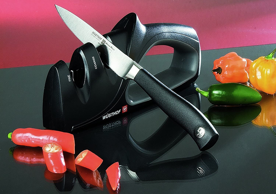 Ulisem Aiguiseur couteaux electriques,Aiguiseur de couteaux de cuisine,  Base Anti-dérapante postuler à couteaux et